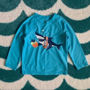 Baby Gap Shark Rashguard (Cerulean Blue) Size 2